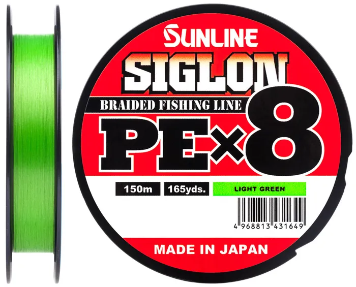 Шнур плет SUNLINE SIGLON PE*8 light green 150m #0.3
