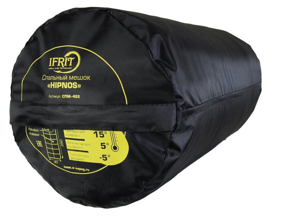Спальный мешок c подголовником IFRIT HIPNOS 5 oxford 210 D 240*85