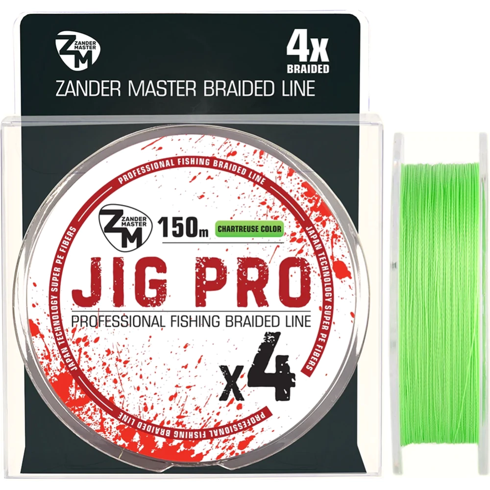 Леска плетеная ZanderMaster JIG PRO 0.20 150m шартрез